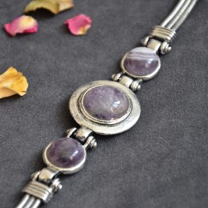 Mooie design paarse armband met hoge kwaliteit stalen band