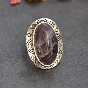 Paarse luxe ovalen ringen