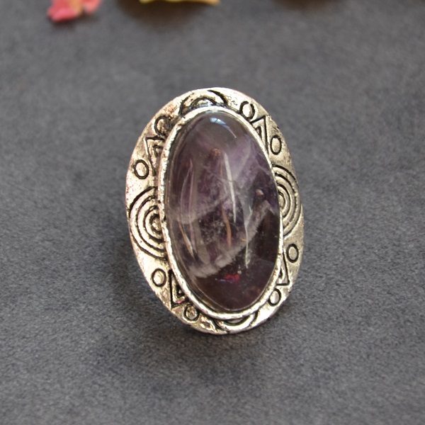 Paarse luxe ovalen ringen